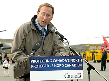 Peter MacKay, the defence minister, says a Dash-7 aircraft beefed up with $5 million worth of new surveillance equipment, will help the federal government better enforce the Arctic Waters Pollution Prevention Act, which Parliament recently amended to extend the law's reach to 200 nautical miles offshore. (PHOTO BY JIM BELL)