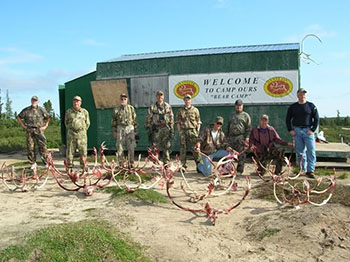 Nearly 300 sports caribou hunters who signed contracts with Tuttulik Outfitters, owned by a land claim entity in Umiujaq, want their money back after they paid in advance for guided sports hunts that never materialized. In happier times, hunters like these ones shown in an undated photo at one of Tuttulik's camps could be assured of getting full value for their money. (PHOTO HARVESTED FROM WILDOUTDOORS.COM)