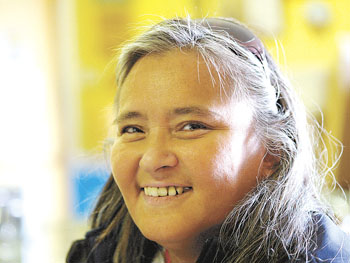 Mayor Elisapee Sheutiapik is seeking a third term. She’s running again because she wants to follow through on the long-term planning process the city has undertaken. (PHOTO BY CHRIS WINDEYER)