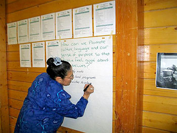 More than 80 people met in Cambridge Bay Nov. 24 to discuss the state of their community's wellness and come up with ways to improve conditions. (PHOTO COURTESY OF S. EHALOAK)