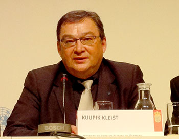 Greenland wants to develop and gain financial independence from Denmark, which would require a doubling its output of climate-warming greenhouse gas emissions, Greenland's premier Kuupik Kleist said during a Dec. 14 news conference in Copenhagen. (PHOTO BY JANE GEORGE)