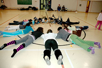Nunavik's social circus program is modeled after the Cirque du Monde, a Cirque du Soleil project that teaches circus arts to youth at risk in more than 50 countries. The program teaches communication, self-esteem and trust. (PHOTO BY SARAH ROGERS)