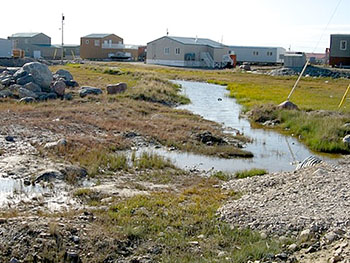 Planners were back in Cambridge Bay this week, rallying local people and groups to consider the impacts of climate chage which may lead to more permafrost melt and drainage problems in the community. (PHOTO COURTESY OF THE CANADIAN INSTITUTE OF PLANNERS)
