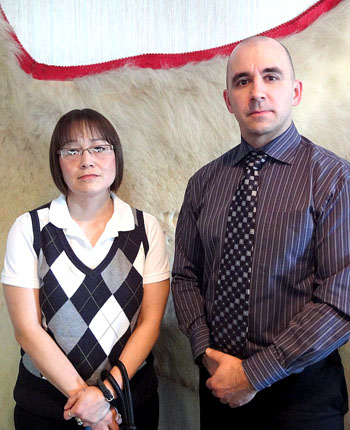 Julian Tologanak-Labrie’s behaviour during the early hours of April 15, 2009, was disturbing, said RCMP constables Violet Pokiak and Warren Hudym of the Yellowknife detachment. The two RCMP members delivered the 20-year-old Cambridge Bay man to the Stanton Territorial Hospital for treatment under the Mental Health Act, saying his case was medical, not criminal. (PHOTO BY JANE GEORGE)