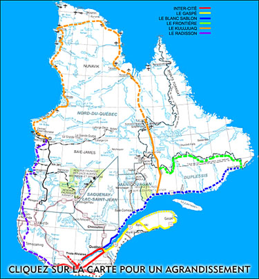 There’s support for a new Trans-Quebec railway system which would include Nunavik in its 10,000 kilometre route. (MAP HARVESTED FROM TRANSQUEBECEXPRESS.CA)