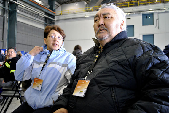 Jose Kusugak, president of the Kivalliq Inuit Association, said Baker Lake is now “the happiest community in Nunavut” because of the hope generated by Agnico-Eagle’s Meadowbank gold mine. (PHOTO BY JIM BELL)