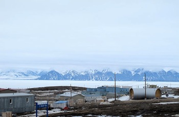 The waters of Eclipse Sound, located between Pond Inlet and the mountains of Bylot Island, see thousands of narwhals during the late summer. A proposed seismic survey would take place in a section of Lancaster Sound not far from Pond Inlet later this summer. (PHOTO BY GABRIEL ZÁRATE)
