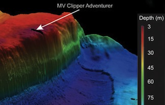 Here's a three-dimensional survey image of the spot where the <i><p class=