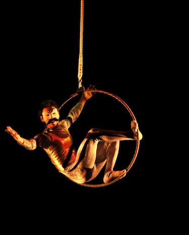 Youth in Nunavik are learning circus arts and how to perform amazing feats, as shown in this display from last August’s circus camp in Kuujjuaq. (PHOTO/KRG)