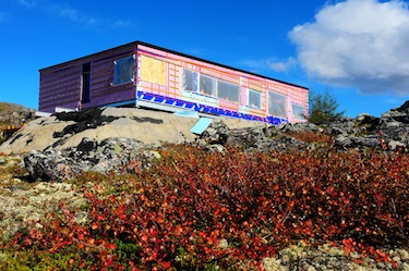 Construction is underway in Kangiqsuallujjuaq on the $2.3 million interpretive and administrative centre for Kuururjuaq park, which is expected to be completed in December. (PHOTO BY PASCAL POULIN)