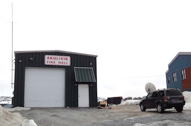 Akulivik’s fire hall is small — but at least it has one. (PHOTO BY JANE GEORGE)