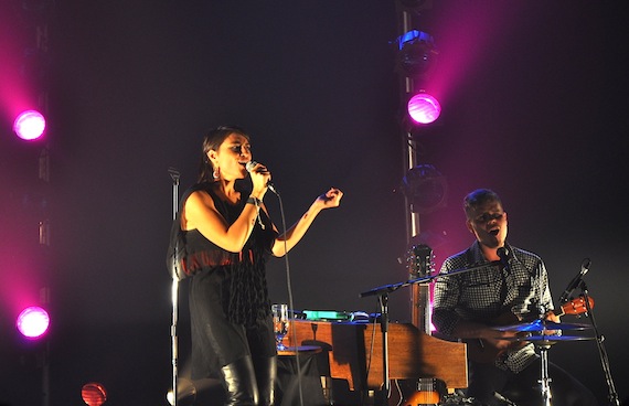 Elisapie Isaac performs Oct. 15 at the Granada Theatre in Sherbrooke, Quebec. (PHOTO BY SARAH ROGERS)