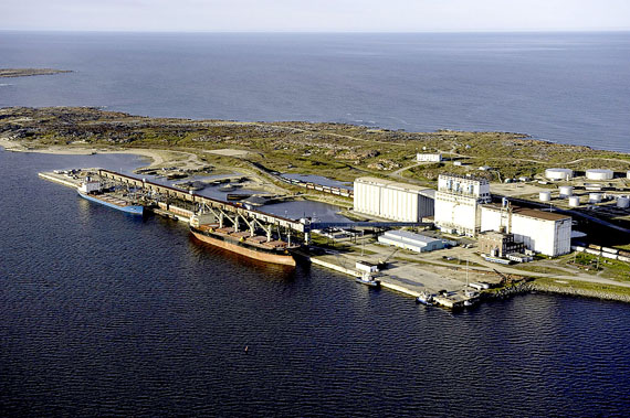 The Port of Churchill is seen in an Oct. 2009 aerial photo. A new discussion paper envisions Churchill and Iqaluit as part of an “Arctic gateway” that could coordinate the economic development in the North. (FILE PHOTO)