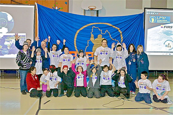 A group of students from Kangiqsujuaq’s Arsaniq school got to speak to an astronaut aboard the international space station via radio contact Jan. 31. Students learned that the space station is about the size of Canadian football field and it covers such a vast distance that astronauts see 16 sunrises and 16 sunsets every day. (PHOTO BY YAAKA JAAKA)