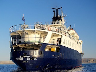 The Lyubov Orlova is seen at anchor off Somerset Island during a Cruise North cruise of the High Arctic in Sept. 2009. In 2010, Transport Canada postponed the ship's first cruise departure from St. John's after finding mechanical problems. Then, ship was barred from leaving the port of St. John’s after its return in September because of its owner’s unpaid debts. (FILE PHOTO)