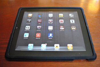 See this iPad screen? The multi-touch applications and keyboard common to this new device, as well as telephones, is what could save Inutktitut syllabics, a  U.S. researcher says. (PHOTO BY JIM BELL)