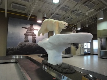 Want to travel from Yellowknife’s airport to Montreal’s Pierre Trudeau airport in a single day? You can’t do it on First Air anymore. The airline stopped its 13-hour flights on Feb. 7. The flights ran on Mondays, Wednesdays and Fridays. (PHOTO BY JANE GEORGE)