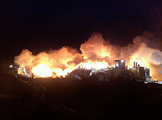 Fire swept through the kitchen of Agnico-Eagle's Meadowbank mine near Baker Lake on March 10, leading to the evacuation of 300 workers. (PHOTO COURTESY OF AEM ON FACEBOOK)