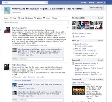 Facebook's group, called Nunavik and the Nunavik Regional Government’s Final Agreement, has attracted more than 800 Nunavimmiut since it was created in February.