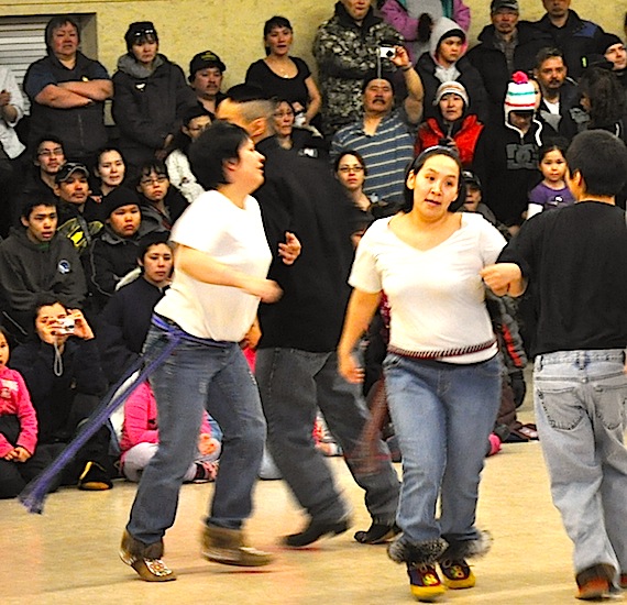 Square dancers from around the Kitikmeot danced throughout this past weekend at a dance 
