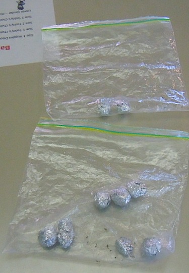 This marijuana was carefully packed up by a drug-dealer, but it didn't prevent members of the RCMP from seizing it during a series of three busts this past month in Pangnirtung. (PHOTO/ RCMP)