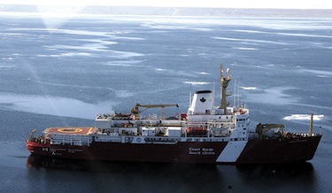 The Canadian Coast Guard's Louis St. Laurent is off on a four-month voyage to collect information which will help support Canada's claim to the Arctic Ocean's rich resources. (FILE PHOTO)