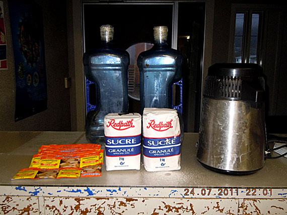 Members of the RCMP in Pangnirtung found everything you need to make homebrew when they executed a search warrant July 26 under the Nunavut Liquor Act at House 727-C. 