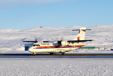 This First Air ATR, shown here at the Iqaluit airport, is the aircraft Makivik Corp.-owned First Air generally flies into Resolute Bay. (FILE PHOTO)