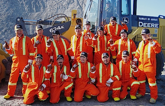 The 12 students in Arviat diamond driller’s training program started the classroom portion of their training this week. Hands-on training during the 10-week course will also see the trainees help operate a functioning diamond drill. “Industry support has been key in getting this program going.” said Arviat's mayor Bob Leonard in a Sept. 28 news release. Agnico-Eagle Mines, Forage Orbit Garant and Boart Longyear are providing support to the program and will hire graduates on a priority basis. Ludovic Onerk of Arviat, an experienced diamond driller, will ensure that course content is explained in Inuktitut, the news release said. (PHOTO COURTESY OF THE HAMLET OF ARVIAT)