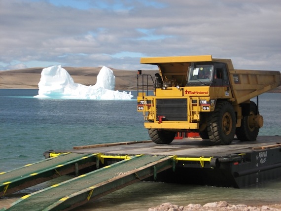 Baffinland Iron Mines Corp. which owns the Mary's River iron mine project in northern Baffin Island, received the 