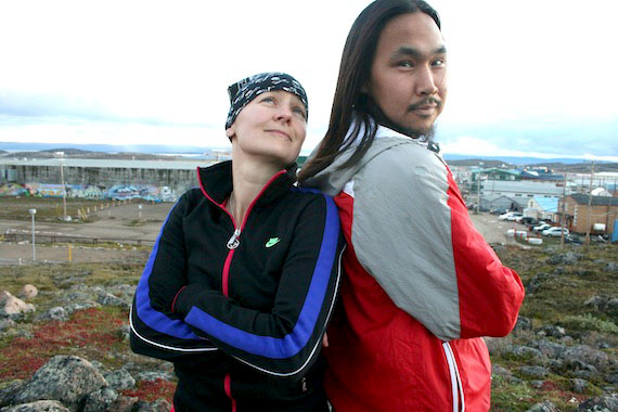 Christine Lamothe, aka Lil’ Bear, or just, Bear, first came to Iqaluit in 2006 to teach hip hop dance at a youth summer camp, the kids loved it. She now works in the Department of Culture, Language, Elders and Youth and is part of the performance and breakdancing group Kaiva, which draws inspiration from traditional Inuit forms like throat singing and drum dancing. Here she's shown alongside her Kaiva partner, Saila Qayaq. (PHOTO BY JUSTIN NOBEL)