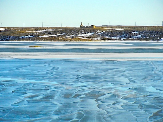 Sea ice is late in forming in Cambridge Bay this year where temperatures Oct. 5 again continued to hover above freezing, with the high temperature of 1.4 C more than six degrees above average for this date. The trend in the decline of Arctic sea ice continues to suggest the likelihood of ice-free Arctic summers in the coming decades, experts say. (PHOTO BY JANE GEORGE)