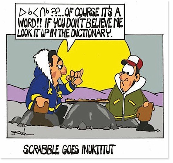 Inuktitut Scrabble game by Norm Muffitt. (COURTESY OF T.MOSHER)