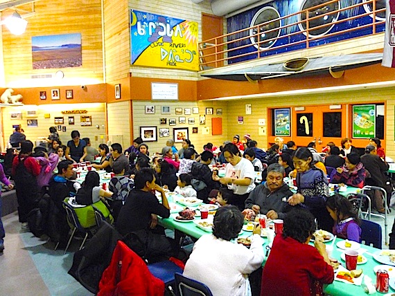 Clyde River's Ilisaqsivik Society held its annual Christmas party for staff, board members and their families Dec. 15 in the local school. (PHOTO BY SHARI GEARHEARD, COURTESY OF ILISAQSIVIK)