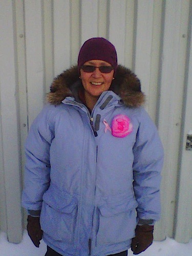 Jeannie Ehaloak, who was elected mayor of Cambridge Bay Dec. 12, used this photo in her campaign materials.