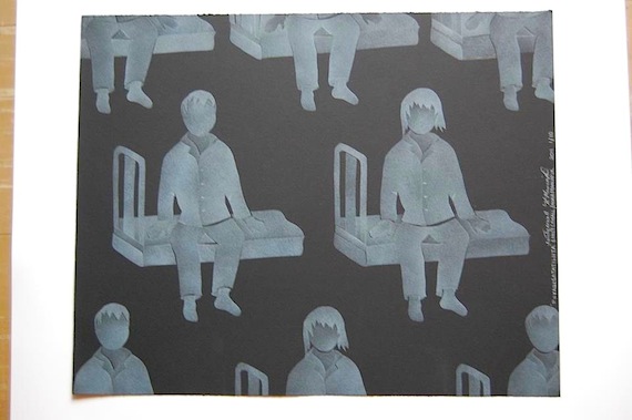 As part of Taima TB, an ambitious combination of public education, social media outreach, door-to-door screening and treatment, there's now a Taima TB Facebook page.There, artist Noah Maniapik posted a print dealing with tuberculosis. “As a kid I had TB, I did this print depicting all those who lost their fight to TB. This print is part of my 2011 print collection,” he wrote on the group’s wall.