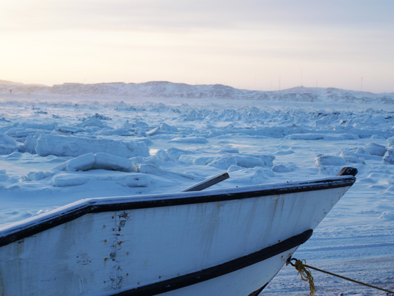 Most communities across Nunavut and parts of Nunavik are feeling the deep freeze this week, where temperatures with the wind chill factor will hover in the -40 to -50 C range. Environment Canada is forecasting bright sunshine in much of the southern Baffin and Kivalliq regions for today, but residents will have to bundle up to battle the chill. The cold helped to freeze up Frobisher Bay, pictured here, over the holiday season, where temperatures in the territory's capital are forecasted to drop to -48C today with the wind chill factor. (PHOTO BY DEAN MORRISON)