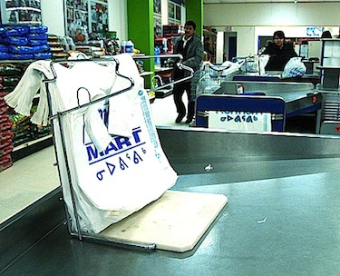Police were called to the Iqaluit Northmart just after 3:00 p.m. Jan. 8 to respond to a complaint about a man swinging an axe at another customer. RCMP later arrested 23-year-old Robert Campbell, who is charged with assault with a weapon and public mischief. (FILE PHOTO)