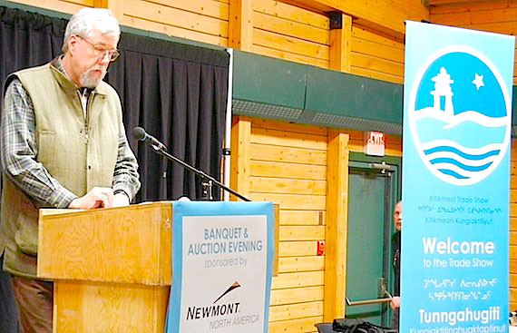 Newmont Mining Corp. sponsored the Feb. 14 banquet at the Kitikmeot Trade Show in Cambridge Bay, but it's likely the last time the gold mining giant will make such a gesture. Here Chris Hanks, vice-president of environment at Hope Bay Mining Ltd., talks about why his company decided to put the gold-rich Hope Bay mine project into 