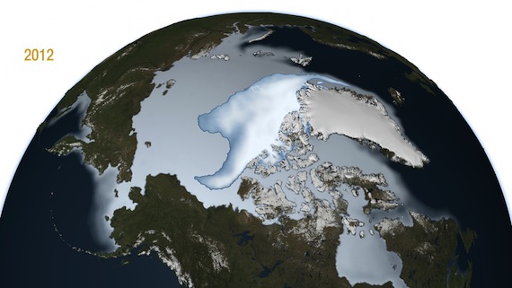 NASA image of ice cover in 2012. (IMAGE COURTESY OF NASA)