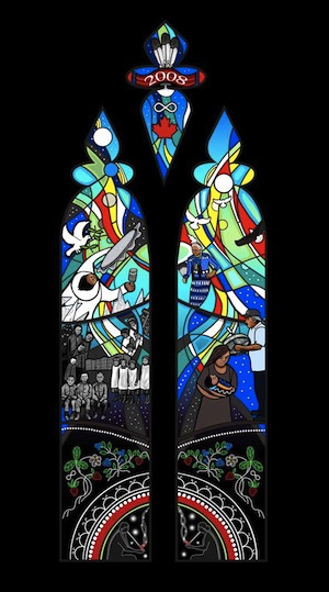 The title of the stained glass window which will commemorate the residential school experience of Inuit, Métis and First Nations is 