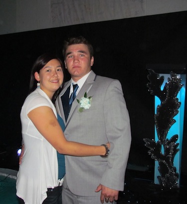 Leah Grey and Charlie Tukkiapik are all dressed up for the June 14 prom at Jaanimmarik School in Kuujjuaq. (PHOTO BY WILL JOHNSON)