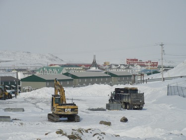 By the middle of this past April, the site of the devastating Creekside Village fire in Iqaluit had been cleaned up. (FILE PHOTO)