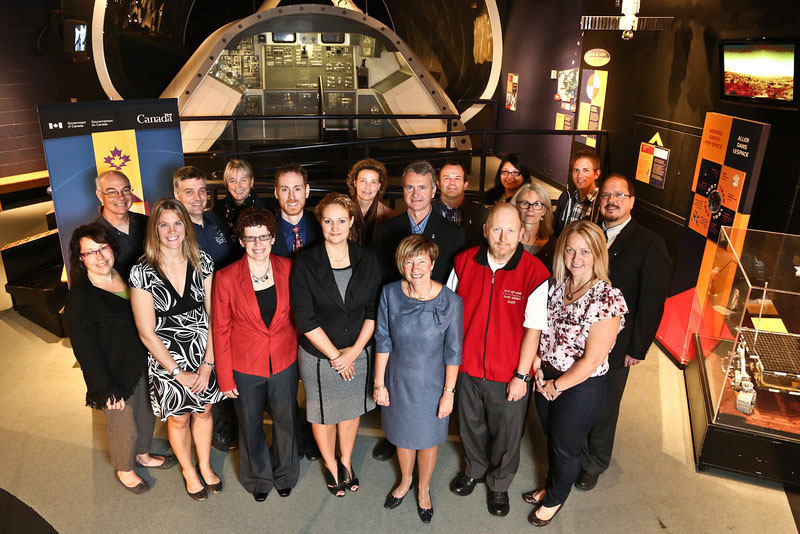 The Prime Minister's Awards for Teaching Excellence recipients at the Science and Technology Museum, Ottawa include Lisa Kresky, a teacher at Maani Ulujuk Ilinniarvik, standing at the far right. (HANDOUT PHOTO)