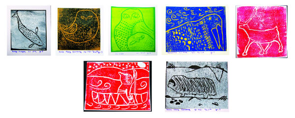 Zuzanna Mignon and her students in the Art Program at Ummimak School in Grise Fiord designed these cards which will be reprinted by NACA. (IMAGE COURTESY OF NACA)