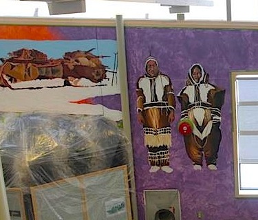 Here's what the finished section of the mural looks like.