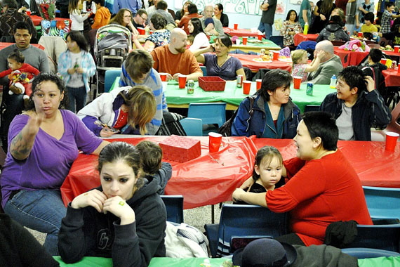 The Inuit community in Ottawa enjoyed a big Christmas party Dec. 8, held at the Rideau High School and hosted by the Ottawa Inuit Children's Centre. (PHOTO BY BRIELLE MORGAN)