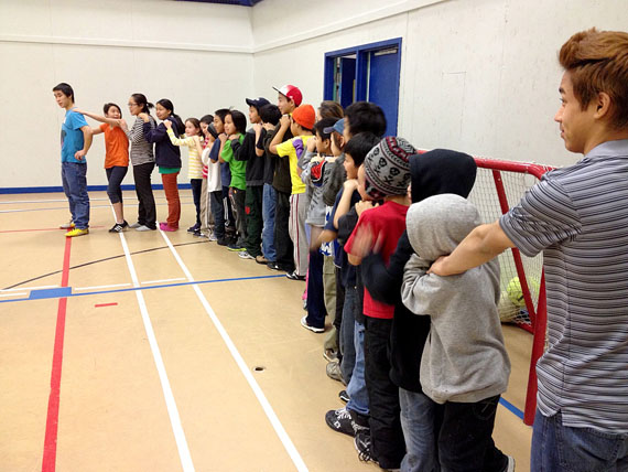 Kids at a soccer camp in Arviat were enthusiastic about attending the soccer drills every day. During the two-week camp, the youth learned about respect, integrity, sharing and life skills. (PHOTO COURTESY M. CRANDALL)