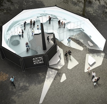 This artist's depiction shows the mock-iceberg-like design planned for the Canadian pavilion at the2014 Venice Biennale in Architecture. (HANDOUT IMAGE)