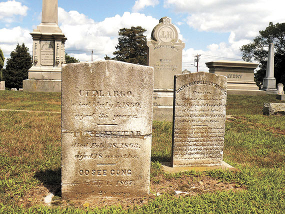 The cemetery at Groton, Conn. contains the graves of half a dozen Inuit from the Baffin region. (HARPER COLLECTION)